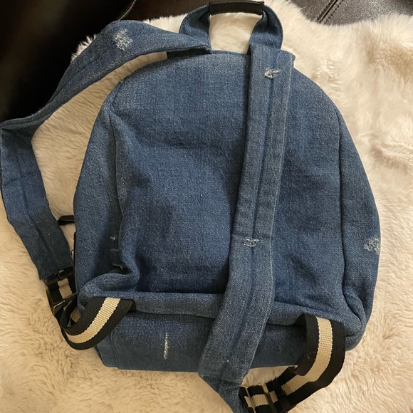 Zara Denim Backpack with Patches - Picture 3 of 3